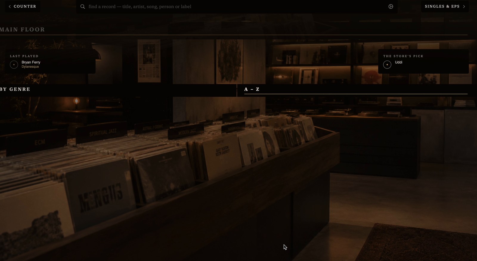 the store settling in around you