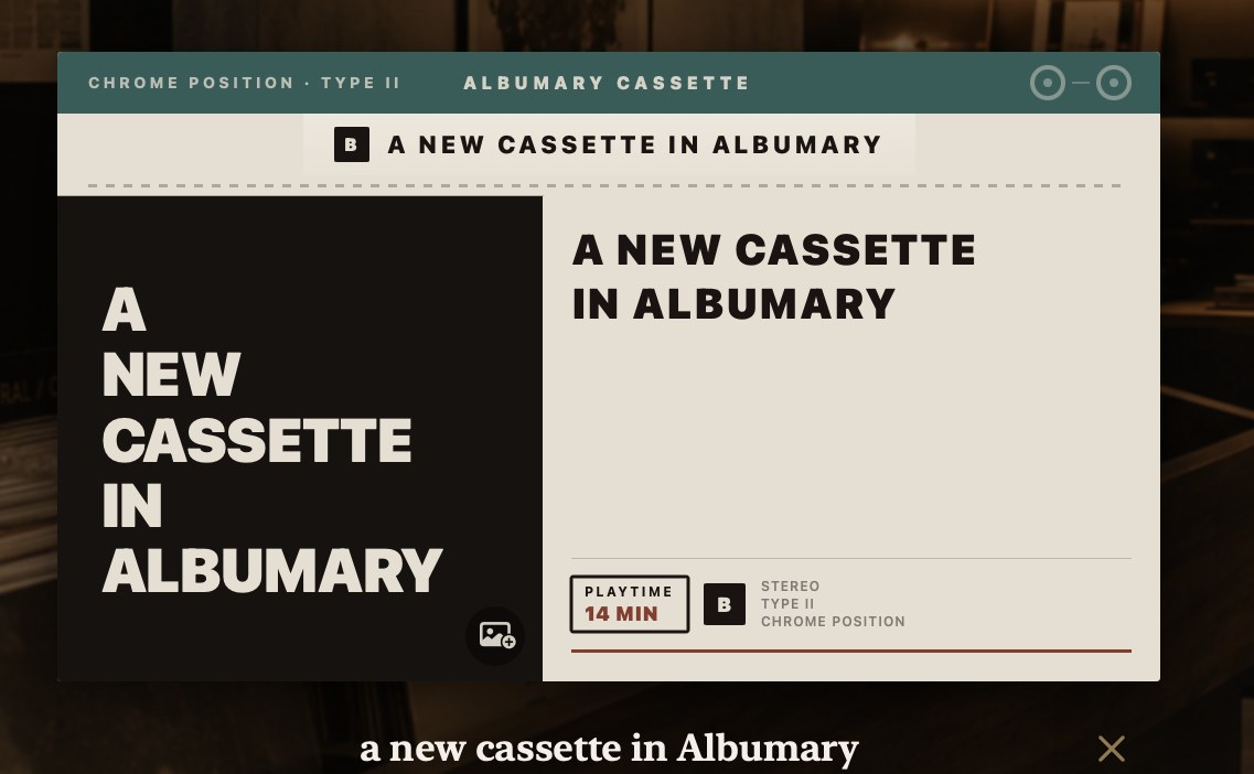 chrome position · type II · albumary cassette