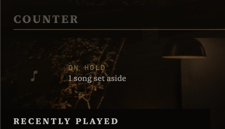 one song set aside