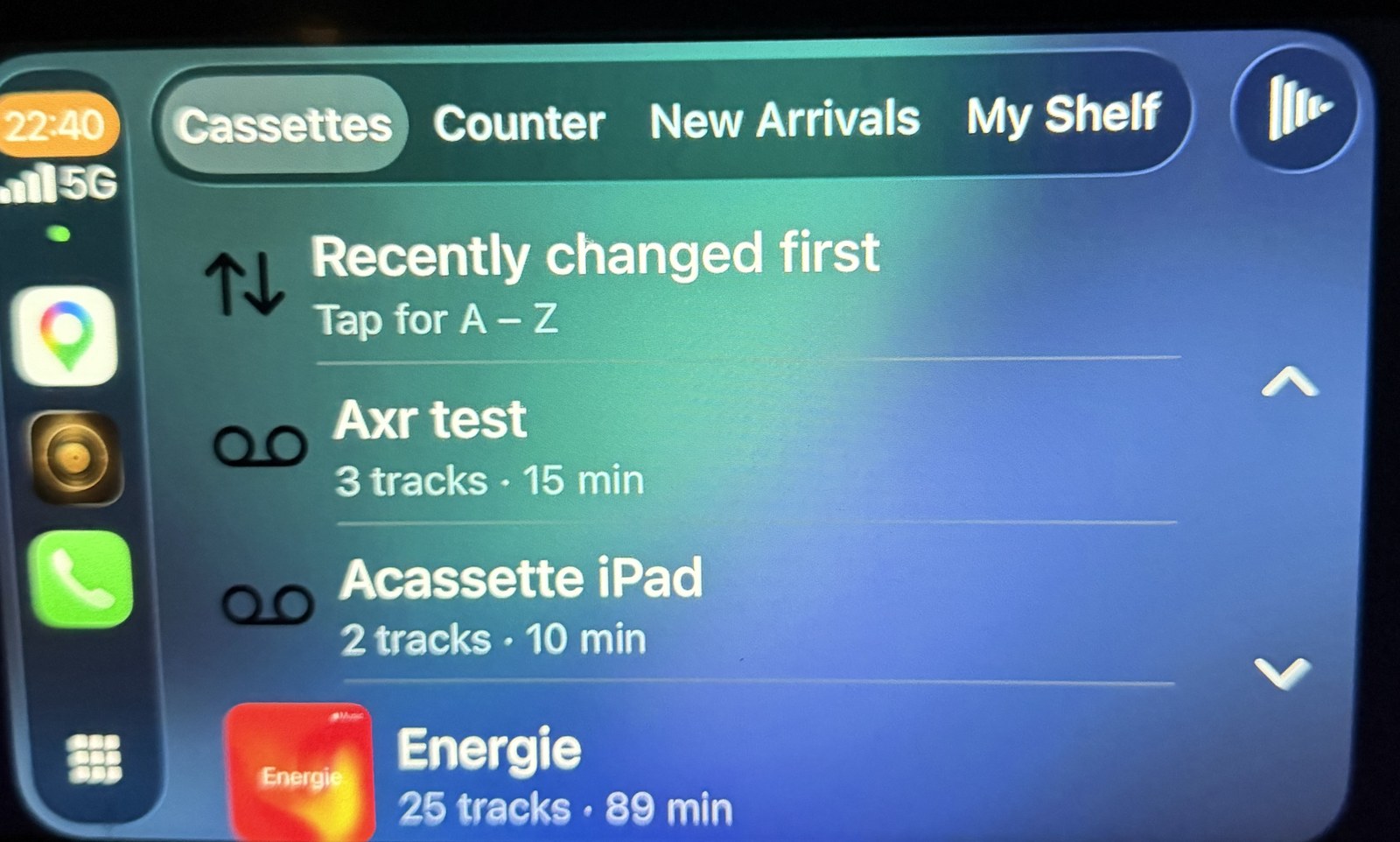 the store, on a dashboard